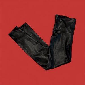 Spanx 1x Sleek Black Faux Leather Leggings